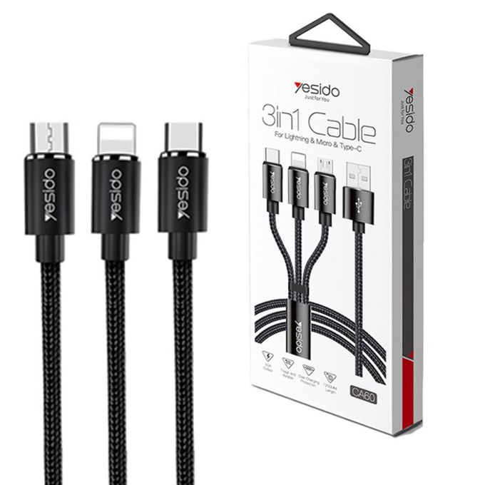 Yesido CA91 3 in 1 USB cable Yesido CA91 3 in 1 USB cable